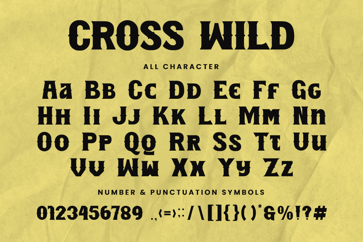 Crosswild - Blackletter Font, a Blackletter Font by AQR Studio (Photo 7 of 8)