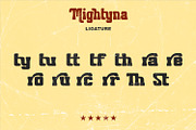 Migthyna - Retro Display Font, a Serif Font by Rishsketch (Thumbnail 12 of 14)