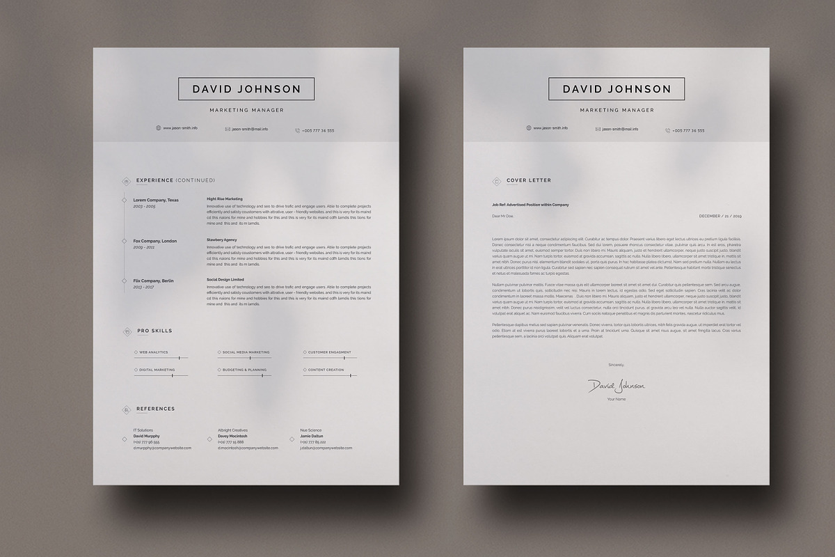Resume, a Marketing Template by UX-group (Photo 3 of 3)