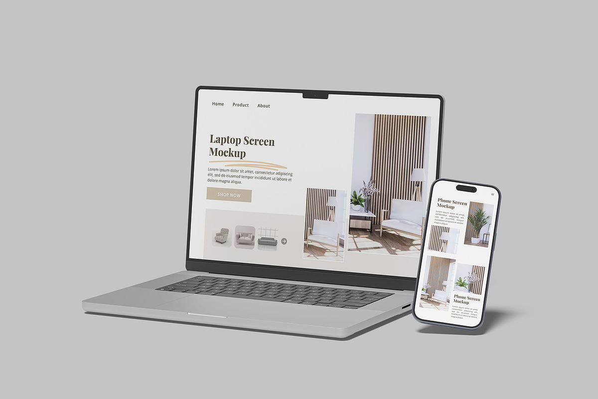Macbook and iPhone Mockup, a Mac Mockup by lamorastudio (Photo 6 of 11)