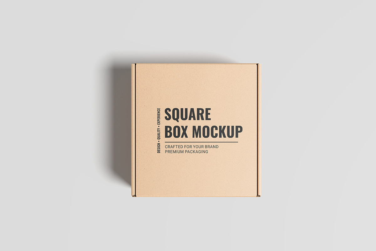 Square Box Packaging Mockup, a Packaging Mockup by simuradi (Photo 6 of 9)