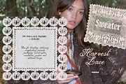 Harvest Lace: PNG Frames & Doilies, an Object Graphic by Purple (Thumbnail 3 of 9)