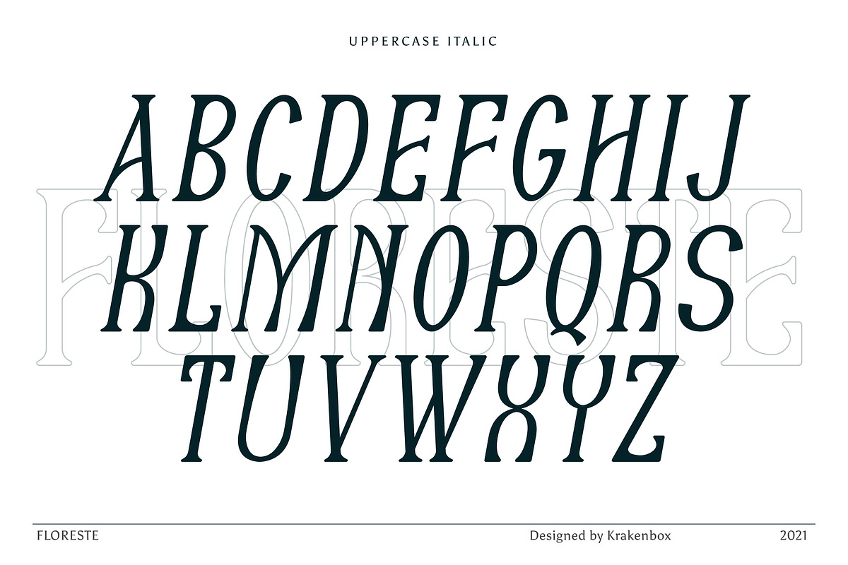Floreste - Modern Wavy Serif, a Serif Font by Krakenbox Studio (Photo 11 of 18)