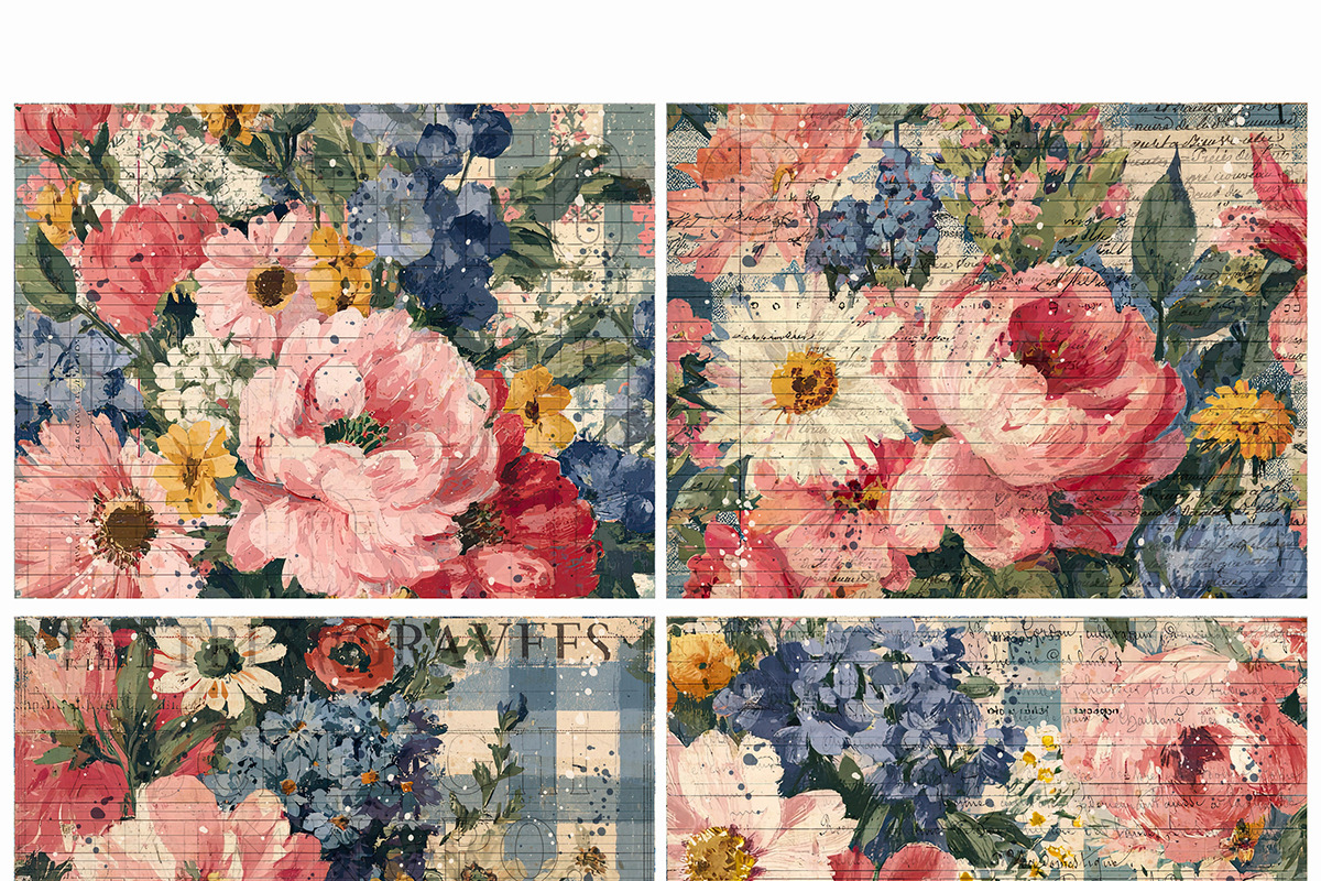 Bertha Printable Floral Textures, a Texture Graphic by Polka Dot Pixels (Photo 4 of 4)