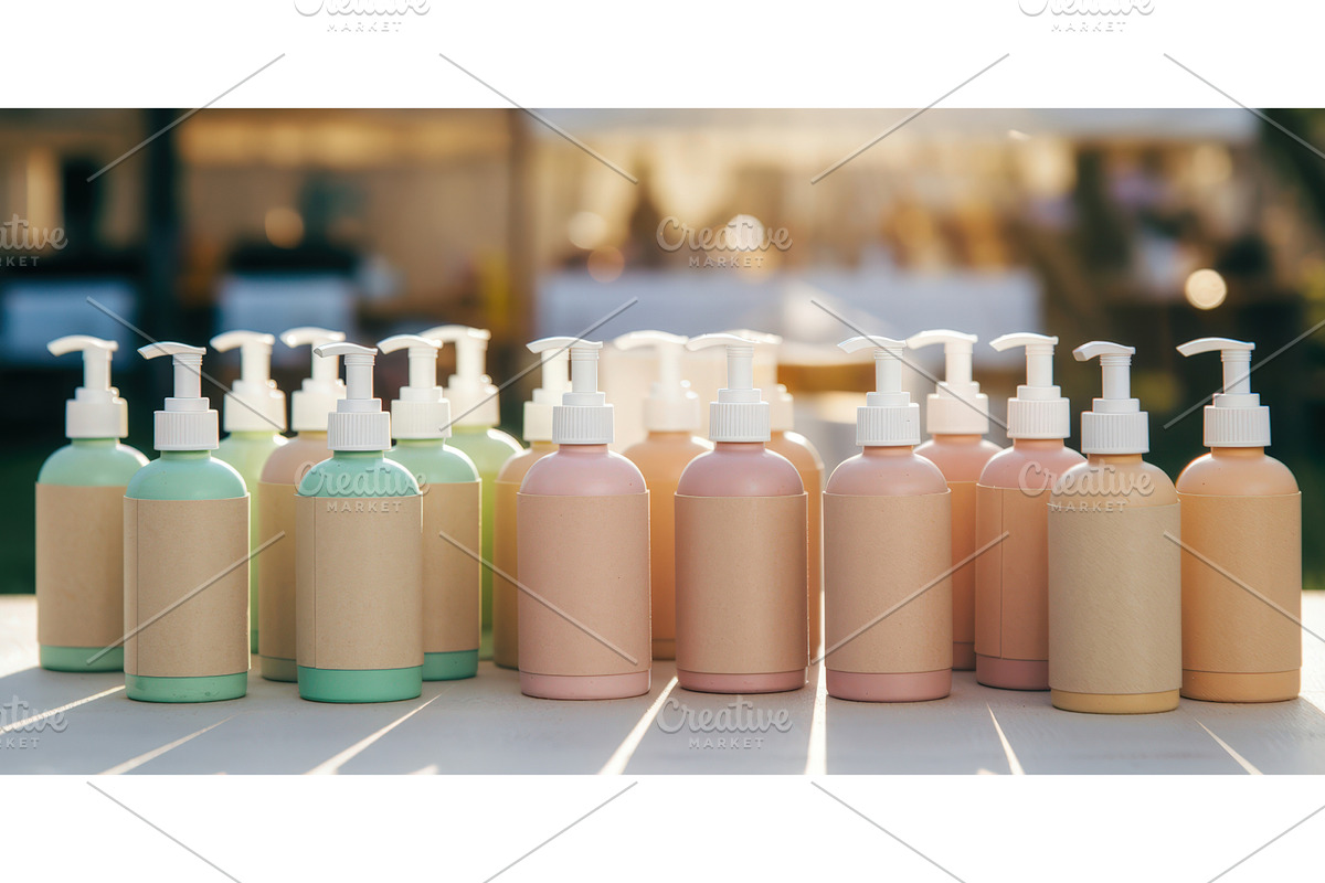 Assorted eco-friendly cosmetic, an Illustration by tilialucida