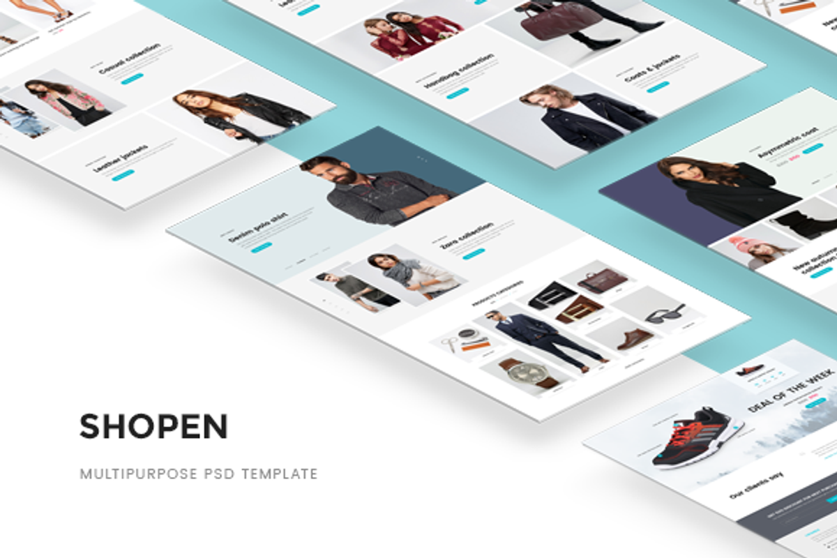 Shopen — Multipurpose PSD Template, a Templates & Theme by ScienteCraft (Photo 1 of 50)