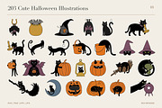 203 Cute Halloween Illustrations, a Seasonal Illustration by designvectx (Thumbnail 4 of 11)