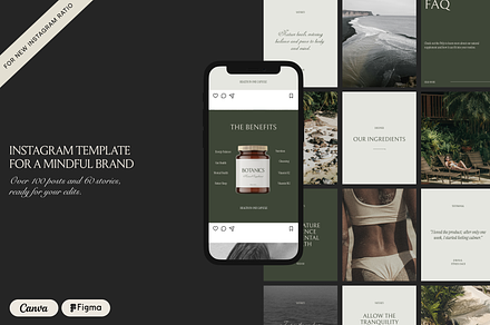 Minimalist Instagram Template Bundle, a Social Media Template by CremayPomdaStudio