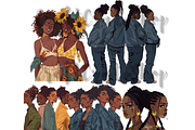 Sisterhood Clipart, an Illustration by CraftCrateShop (Thumbnail 4 of 7)