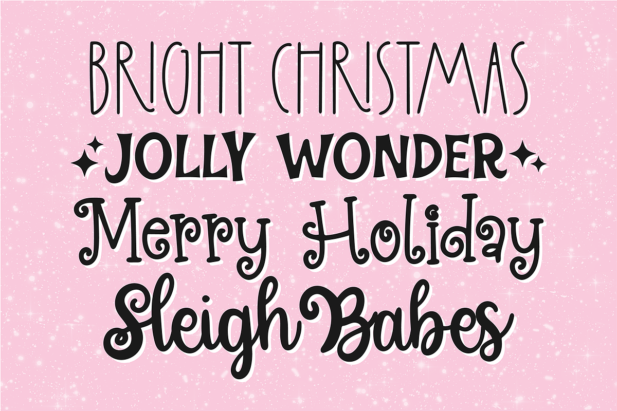WONDERFUL CHRISTMAS Font Bundle, a Script Font by Blush Font Co. (Photo 2 of 8)