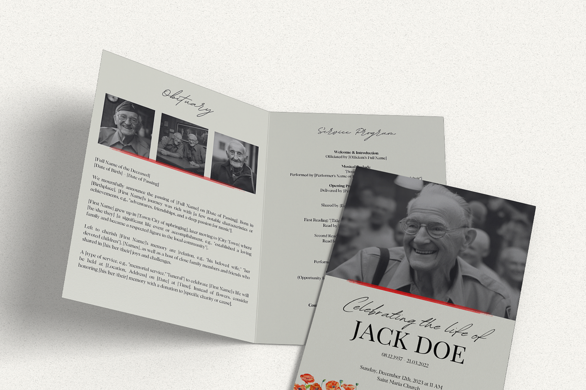 Funeral Program Template I Canva, an Invitation Template by The Social Stuff (Photo 7 of 10)
