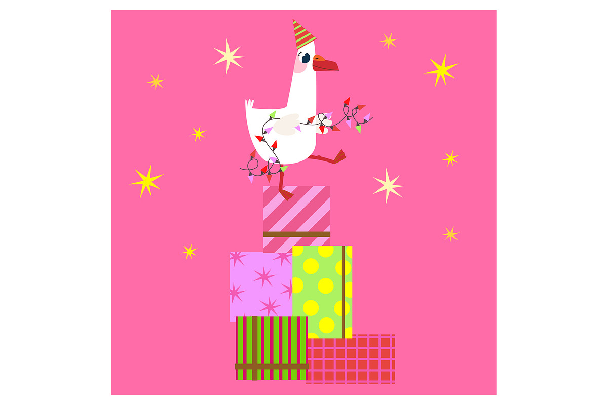 Silly Goose Birthday Clipart Set, an Animal Illustration by the_myro (Photo 4 of 13)