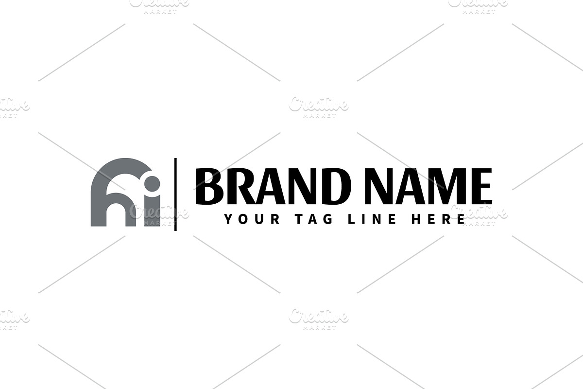 Initial letter hi logo design, an Object Graphic by nicemorning (Photo 3 of 4)