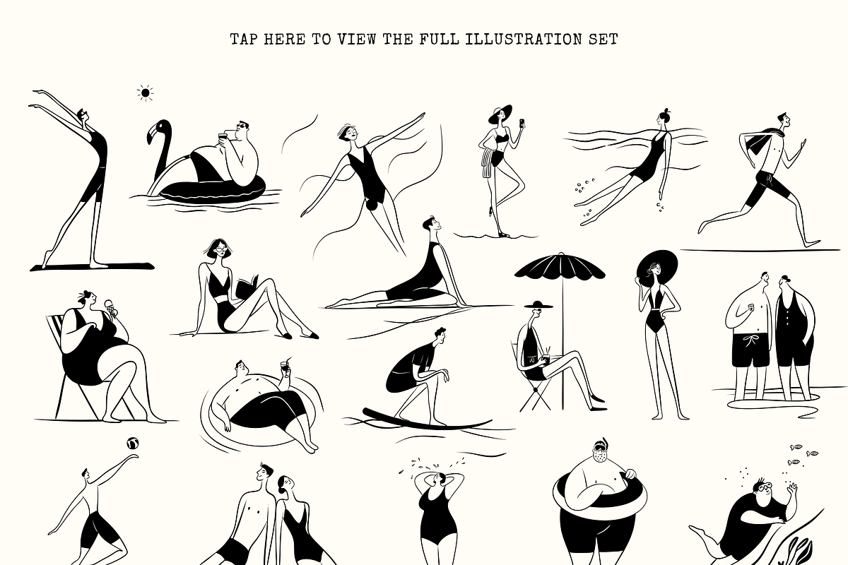 Summer People: Minimal Line Art, a Person Illustration by Veyla (Photo 4 of 11)