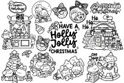 Animals Character Christmas Coloring, an Illustration by Inkley Studio (Thumbnail 3 of 5)