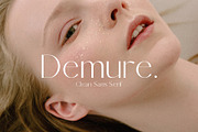 Demure - Clean Sans Serif, a Sans Serif Font by Mikhail Kitsune (Thumbnail 1 of 9)