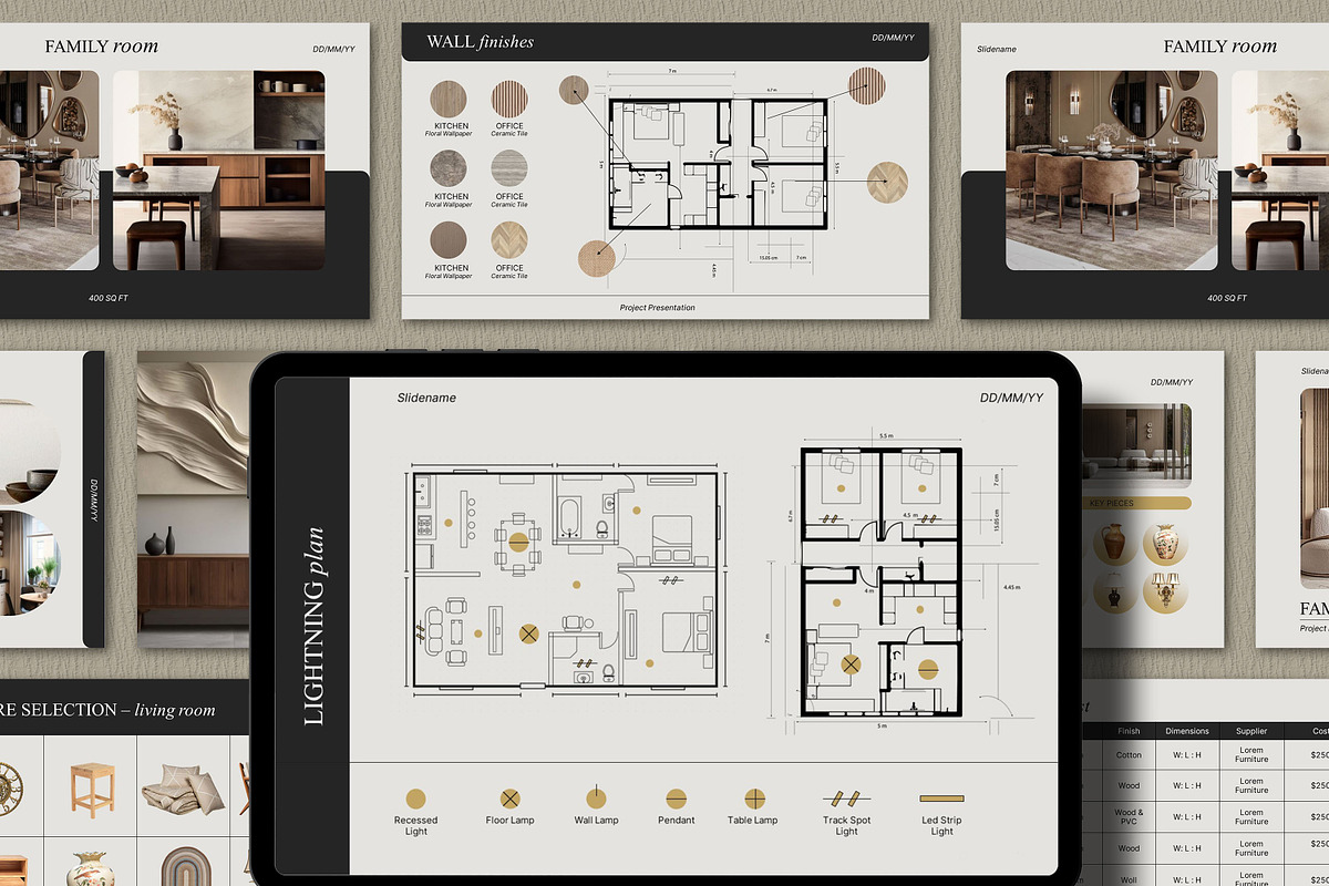 Simple Interior Design Presentation, a Presentation Template by SKY ...