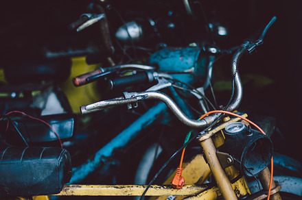 Old motorbikes and mopeds 6 stock photo containing motorbike and moped preview 6