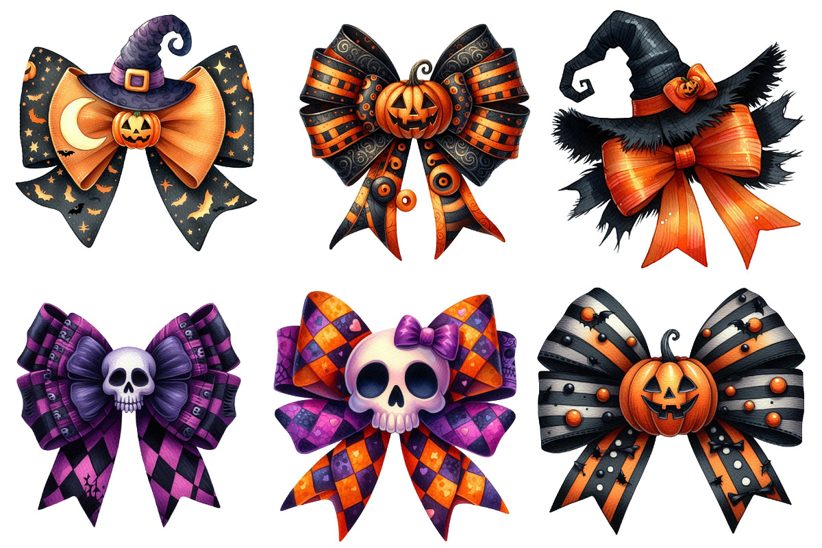 Halloween Bows Clipart, an Illustration by Designworld (Photo 4 of 6)