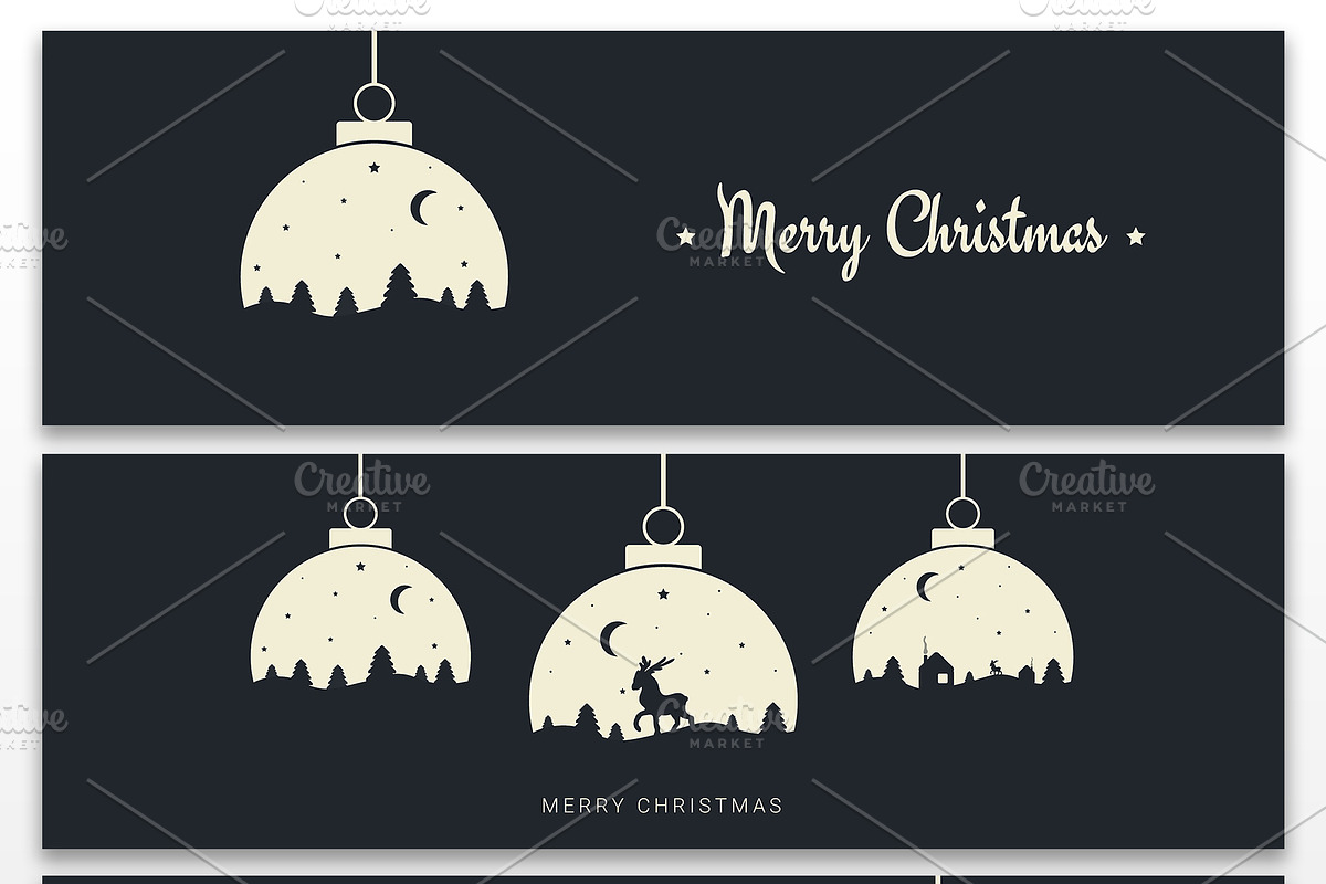 Merry Christmas banners, a Decorative Illustration by Leo Edition (Photo 2 of 2)