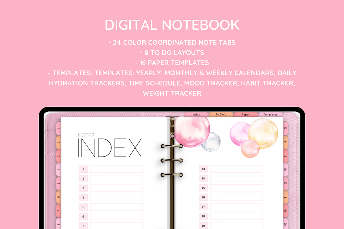 Pastel Digital Planner Mega Bundle, a Templates & Theme by SunshineStudioBoutique (Photo 7 of 11)