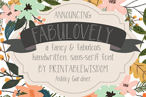 Fabulovely - a fancy sans-serif font