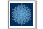 Round Vector Snowflake With Abstract, a Decorative Illustration by FineArtStudio (Thumbnail 3 of 3)