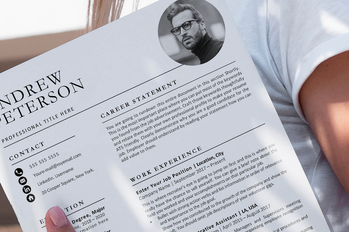 Professional Resume Template, CV, a Resume Template by VictoriousVita (Photo 7 of 8)