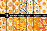 Summer Orange Slices Seamless Patter, an Illustration by DreamArtGraphic (Thumbnail 1 of 5)