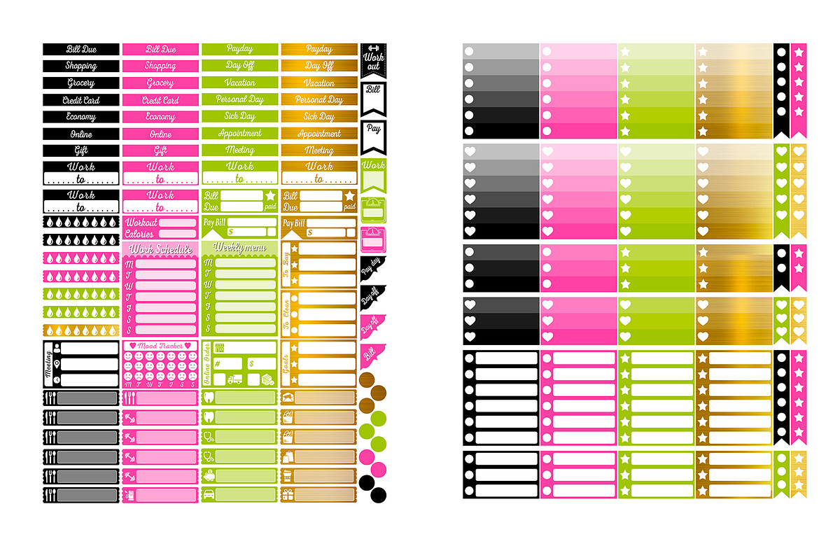 Floral EC Planner Stickers, a Design Template by DigitalDesignAI (Photo 4 of 4)