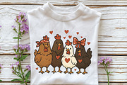Cute Valentine Chicken Sublimation, an Illustration by CraftArtStudio (Thumbnail 3 of 4)