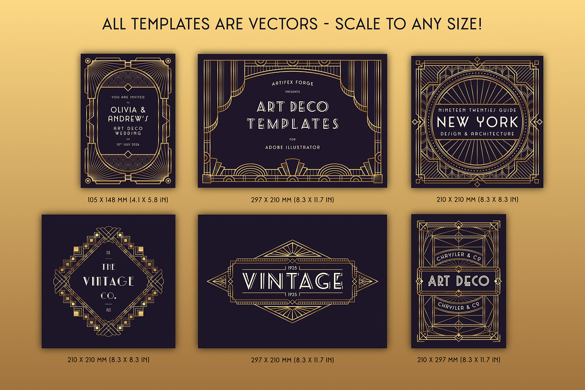 Art Deco Templates, a Print Template by The Artifex Forge (Photo 10 of 10)