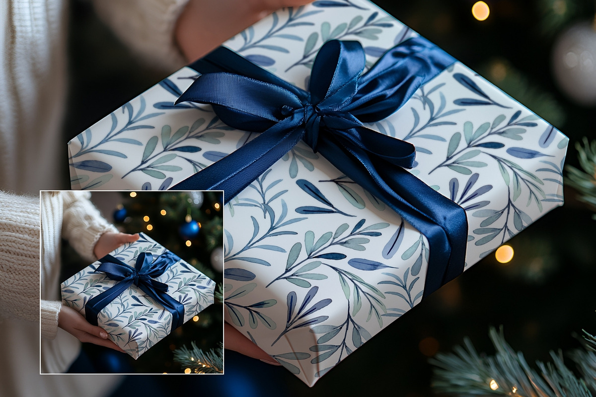 Gift Wrap Mockup w. Hands WR004-01, a Books & Magazine Mockup by Callistemon Creative (Photo 8 of 8)