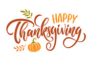 Happy Thanksgiving, a Seasonal Illustration by Finevector (Thumbnail 1 of 3)