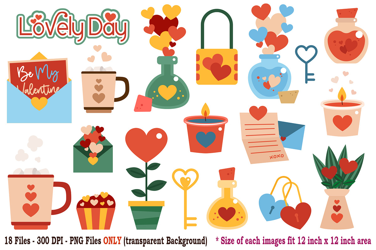 Lovely Day Digital Clip Art, a Seasonal Illustration by Cozy Cat Design (Photo 1 of 3)
