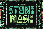 Stone Mask Ethnic Tribal Font, a Font by PutraCetol Studio (Thumbnail 1 of 5)