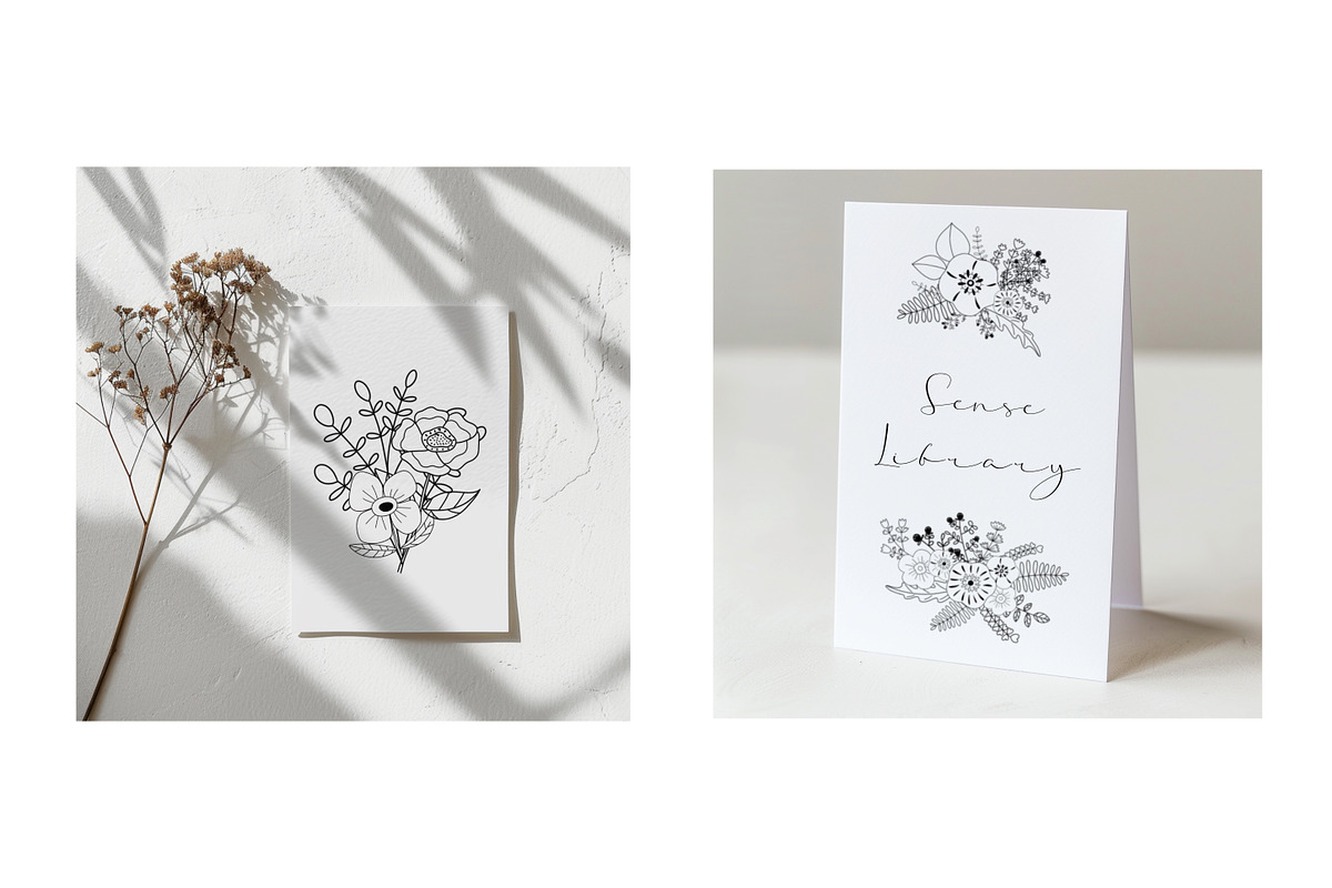 Lovely Floral Doodles, a Brush Add-On by Sense Library (Photo 27 of 30)