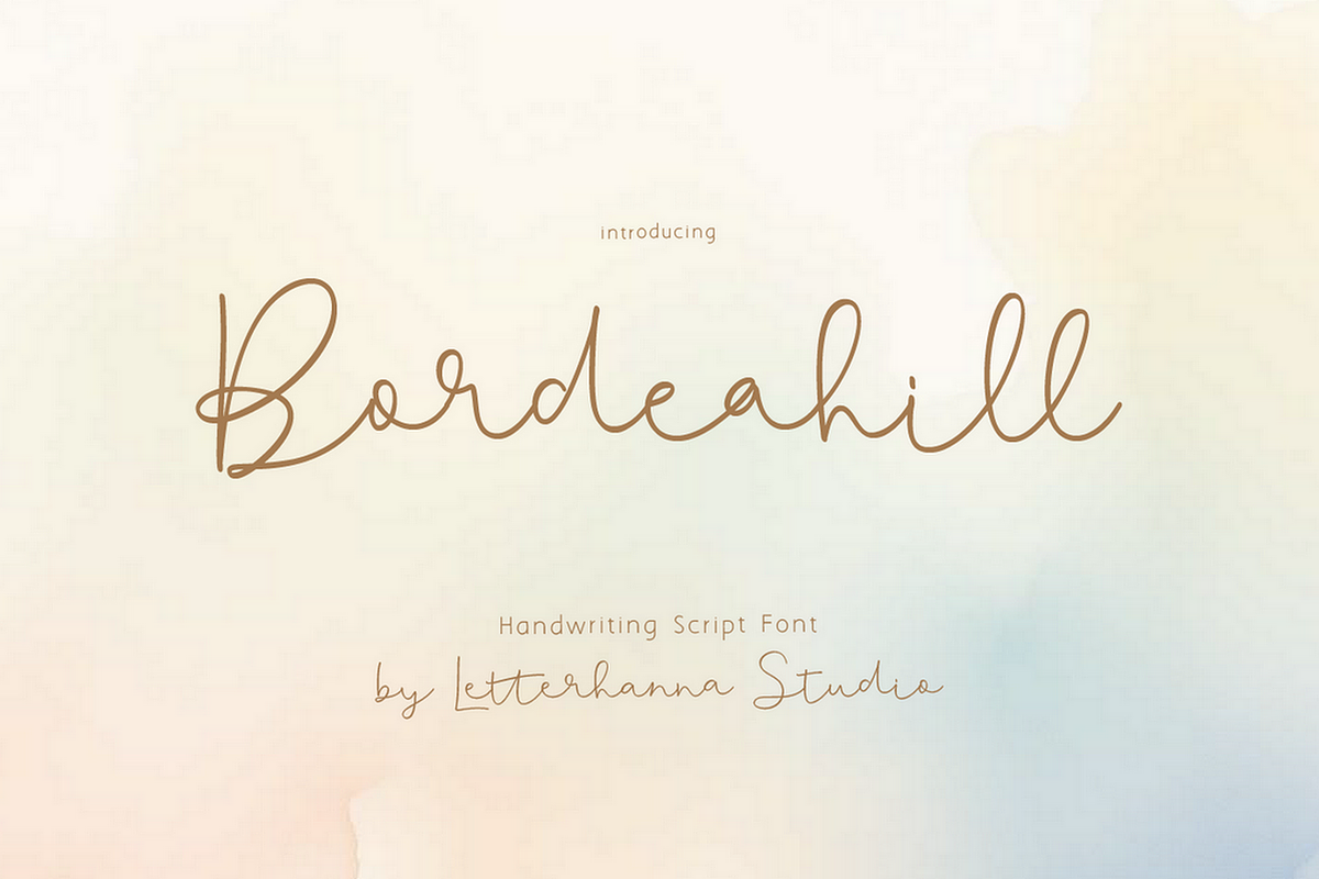 Bordeahill Font, a Handwritten Font by Letterhanna Studio (Photo 1 of 13)