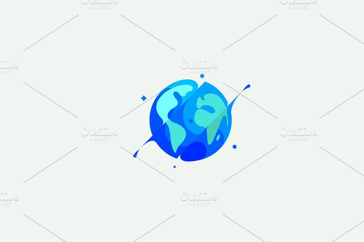 Earth splash vector logotype, a Templates & Theme by Himalia1