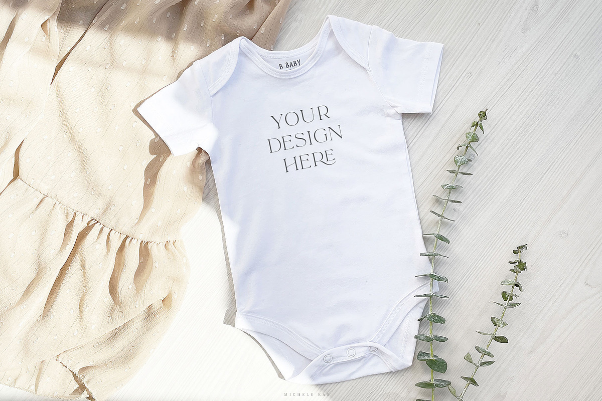 18 Onesie Mockups, a Household Mockup by Michèle Kae (Photo 2 of 7)
