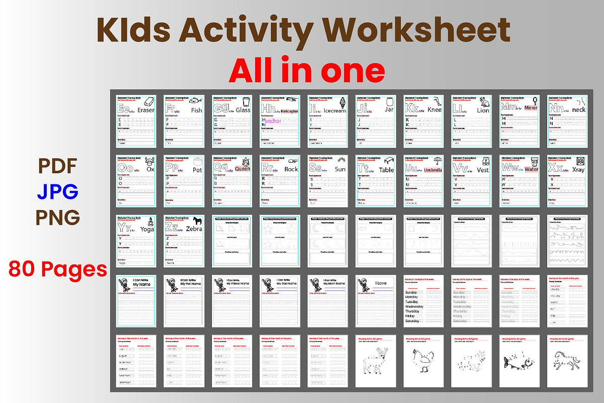 Kids activity worksheets, a Graphic by Hitubrand (Photo 3 of 5)