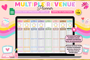 Multiple Revenue Planner Spreadsheet, a Stationery Template by bellaROSEworkshop (Thumbnail 3 of 5)