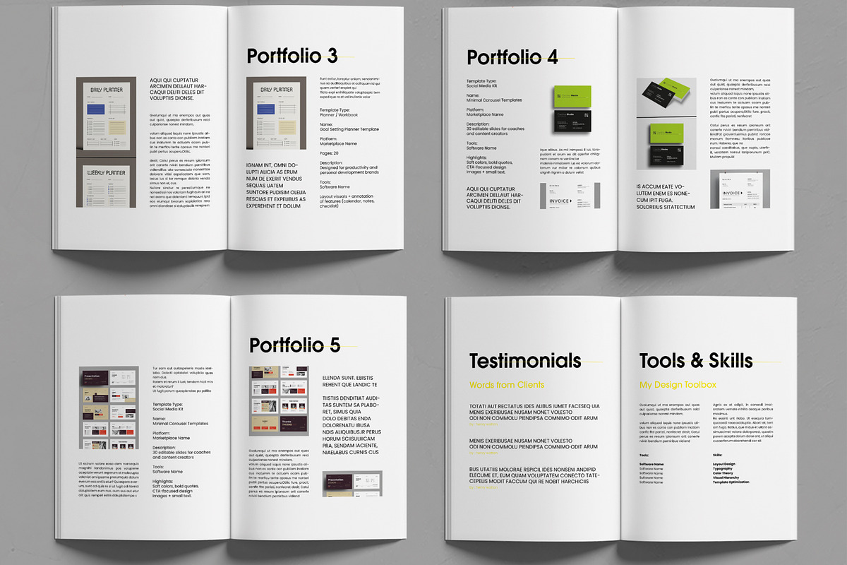 Minimal Portfolio Magazine Template preview 3