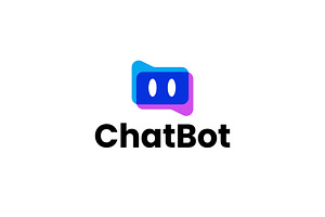 Chatbot logo template illustration, a Branding & Logo Template by Dyn Studio