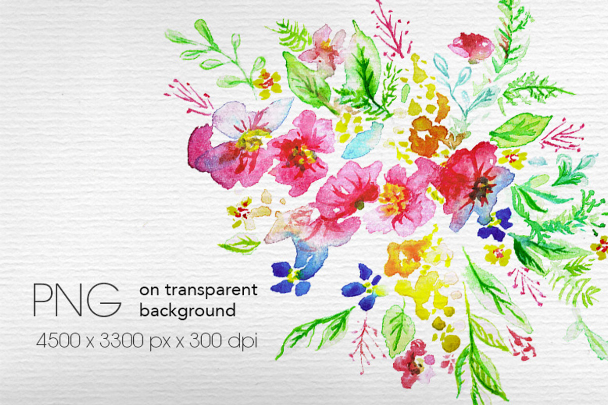Set of watercolor flowers, a Decorative Illustration by ARSCOR (Photo 5 of 11)