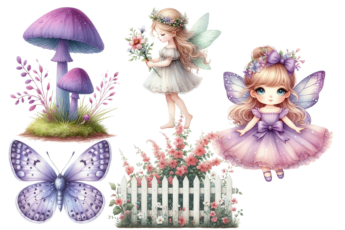 Watercolor  Fairy Clipart, an Icon by Designworld (Photo 4 of 5)