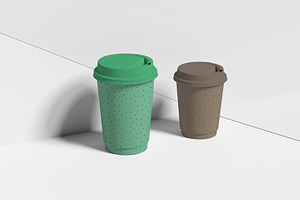 Realistic White Cup Mockups