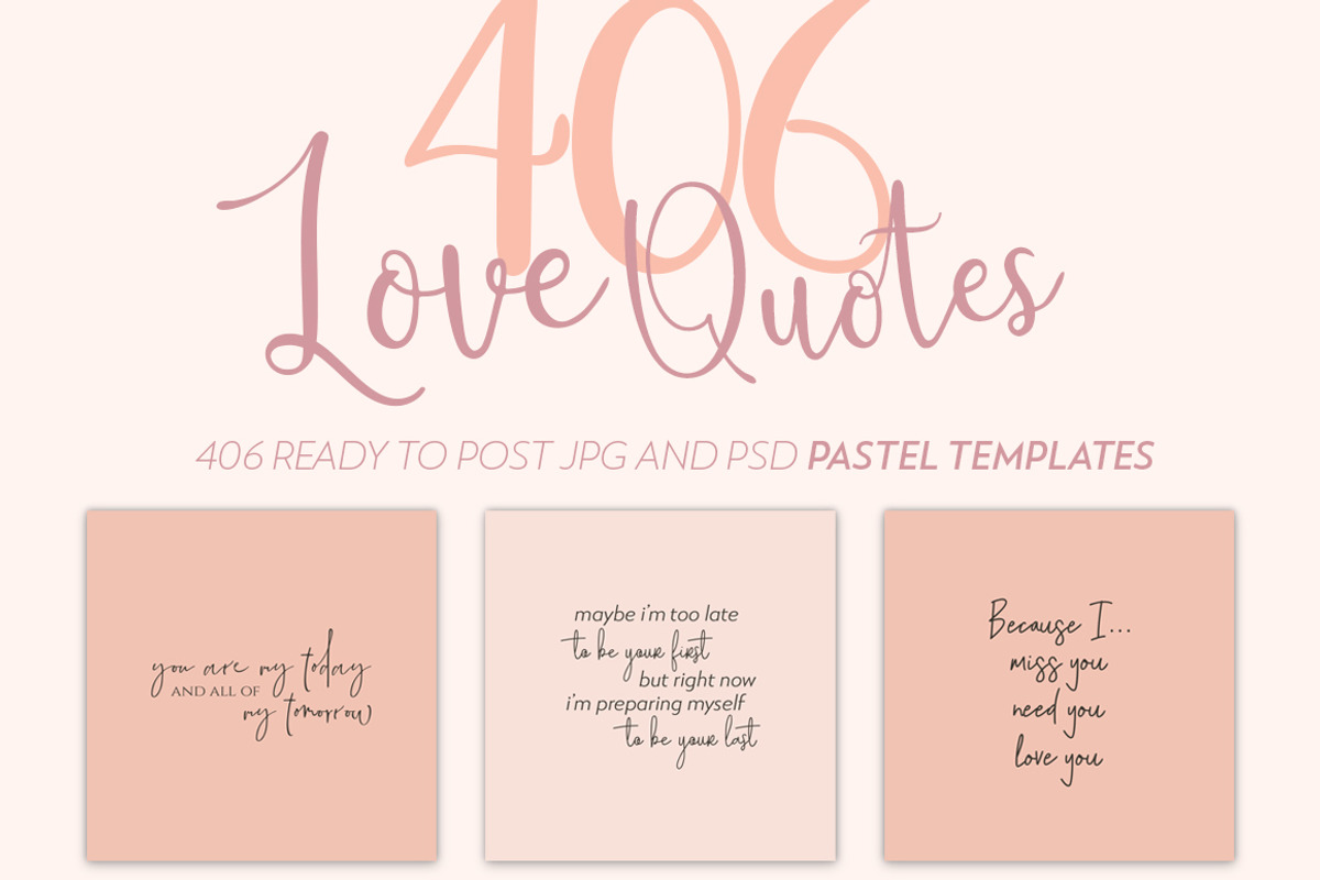 Love and Romance Social Media Quotes, a Social Media Template by Eviory (Photo 3 of 8)