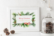 Christmas Watercolor collection, an Animal Illustration by Elena Medvedeva (Thumbnail 3 of 15)