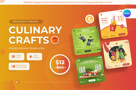 Culinary Crafts - Foods Templates